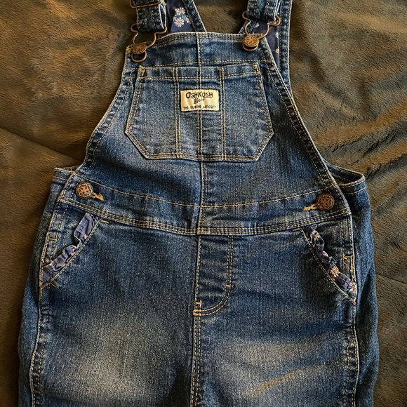 Oshkosh 2T Old School Denim Overalls - Picture 1 of 5